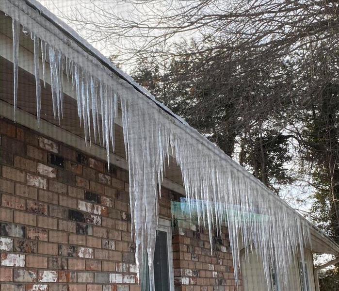 icicles on side of home